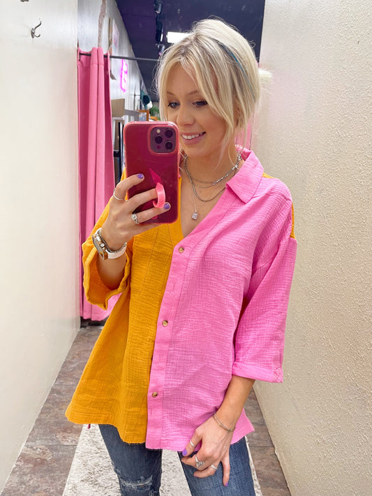 Malibu Button Down Top