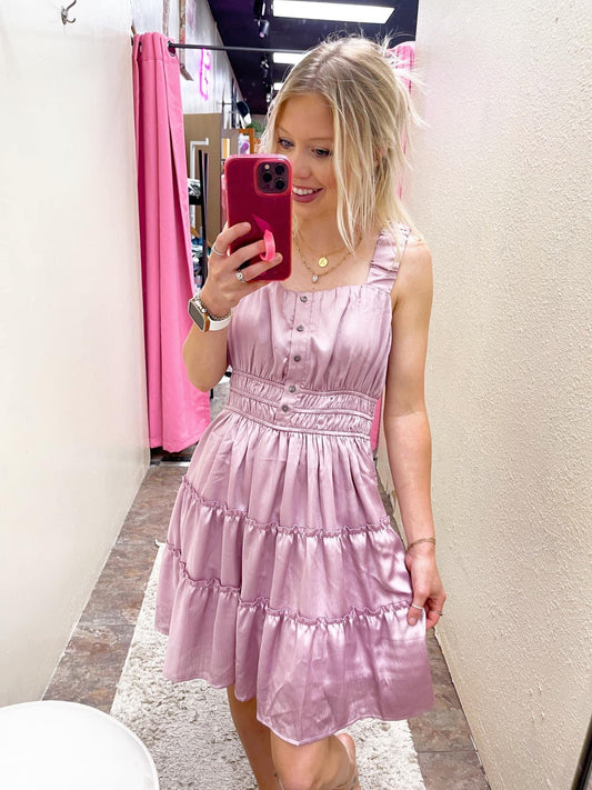 Shimmer Mauve Dress