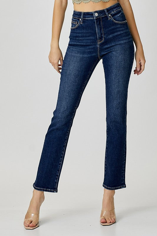 Jenna Slim Straight Jeans-Risen