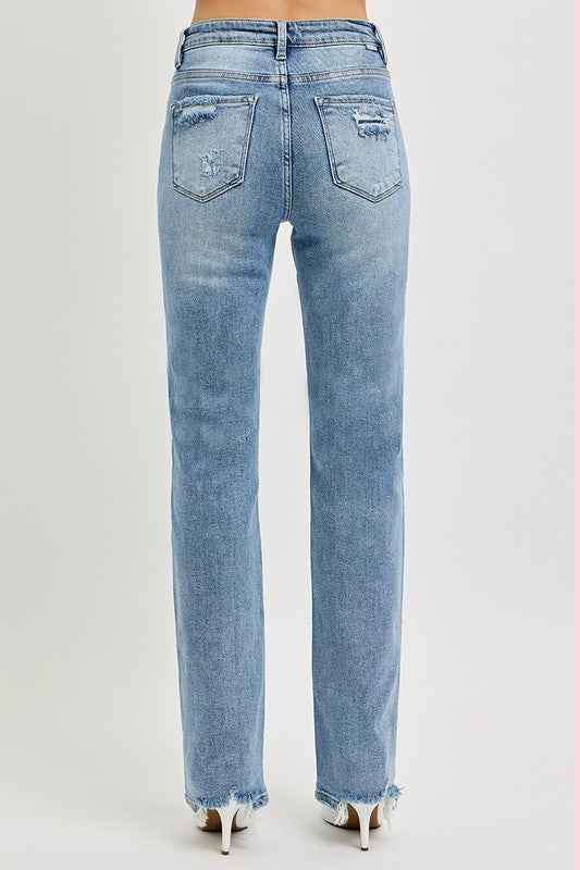 Kimmy High Rise Straight Jeans- Risen