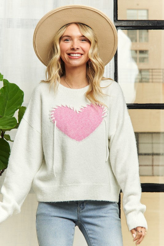 Lace Heart Sweater