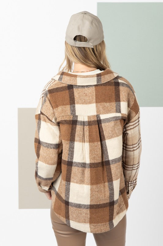 Mocha Mix Plaid Shacket