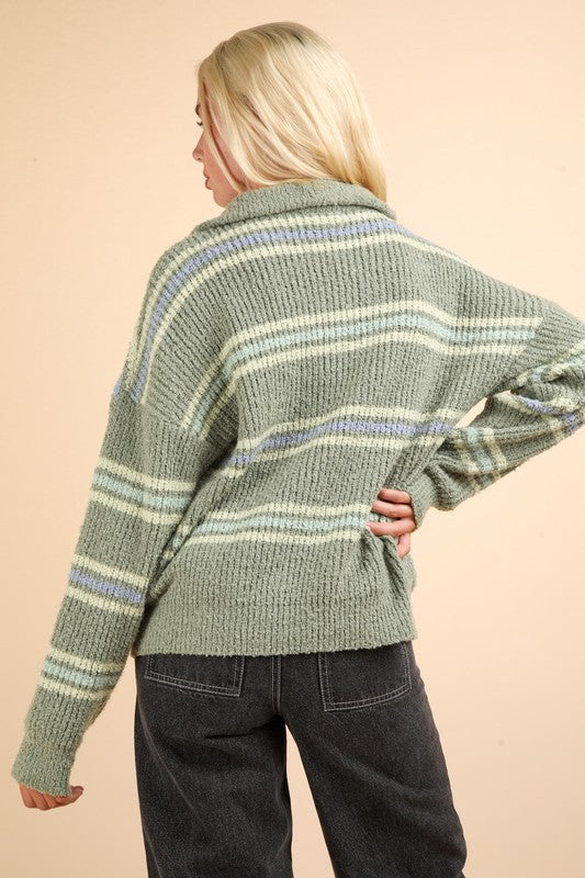 Stripe Sage Pullover Top