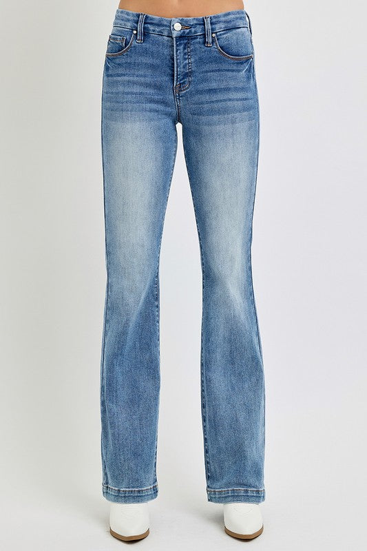 Tummy Control Bootcut Jeans- Risen