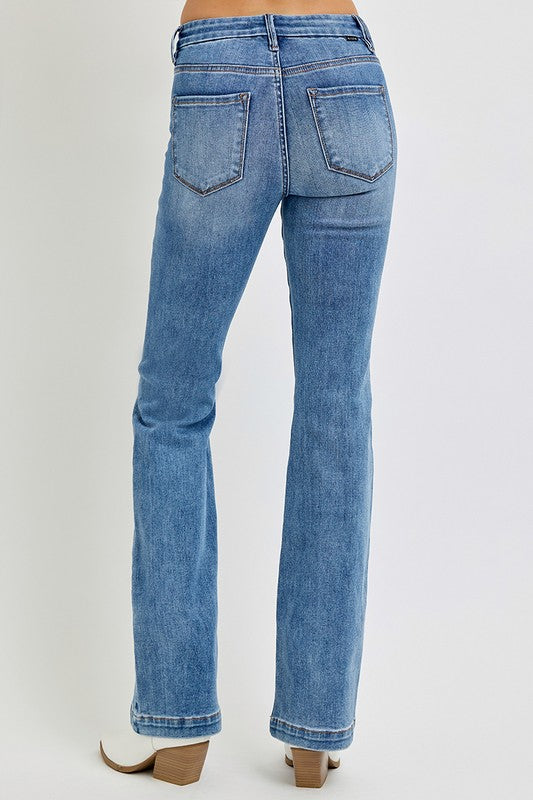 Tummy Control Bootcut Jeans- Risen