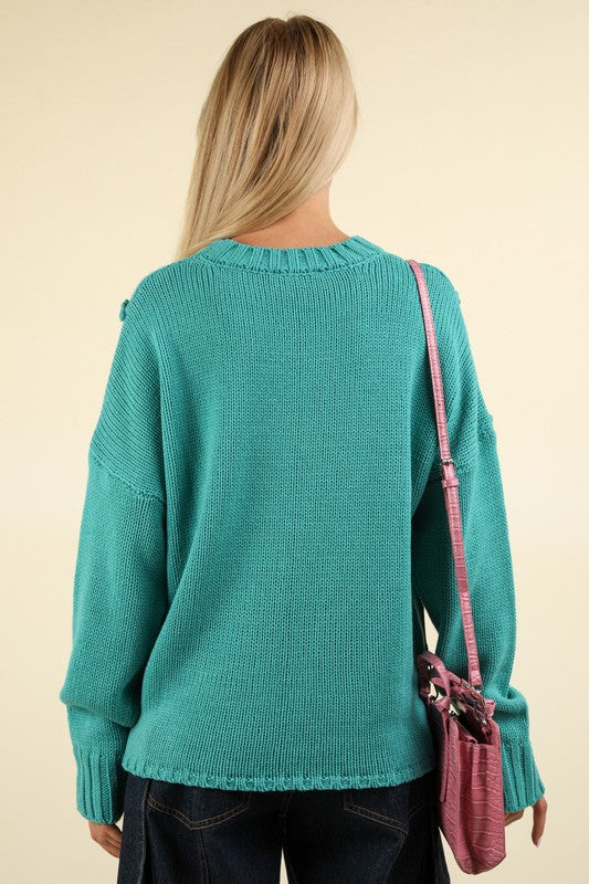 Chunky Braid Sweater