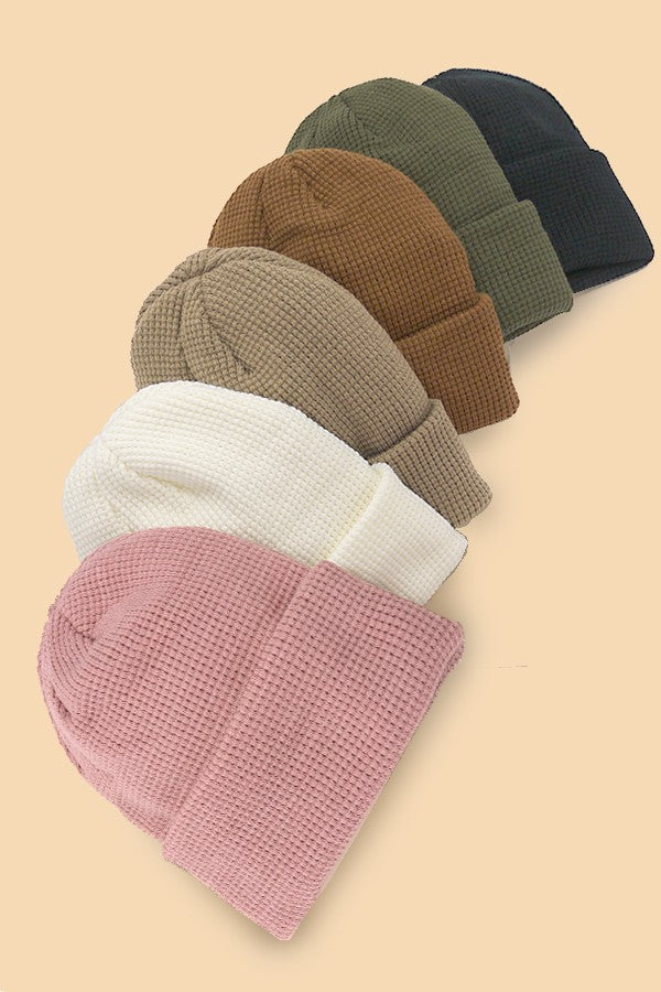 Soft Ribbed Knit Beanies Hat