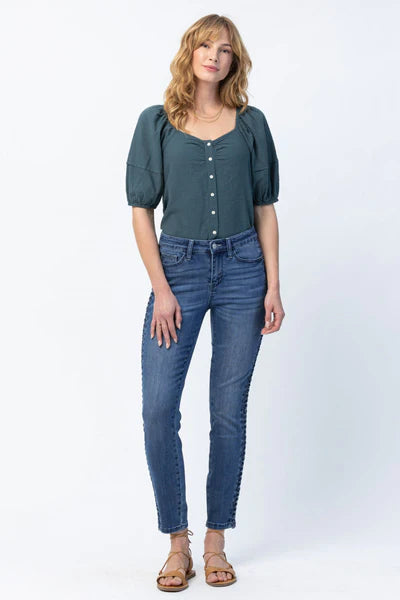 Side Braid Jeans-Judy Blue