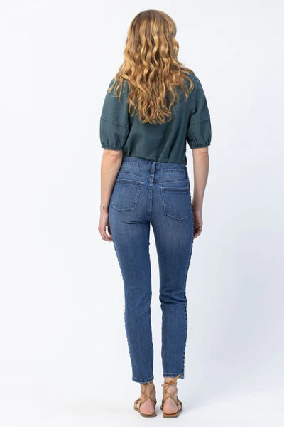 Side Braid Jeans-Judy Blue