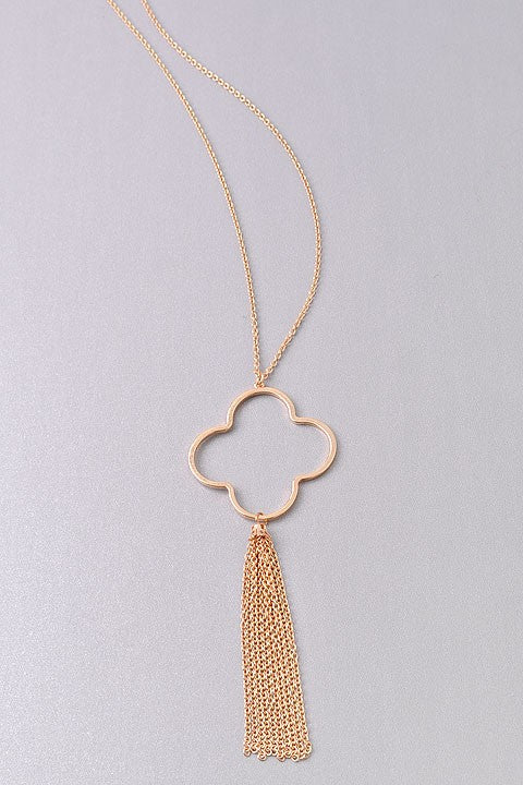Clover Tassel Necklace