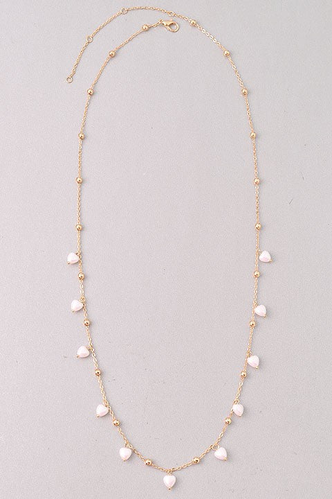 Iridescent Pearl Gold Necklace