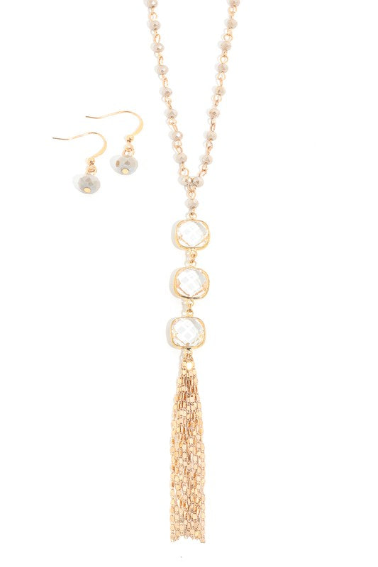 Chain Tassel Tiered Necklace
