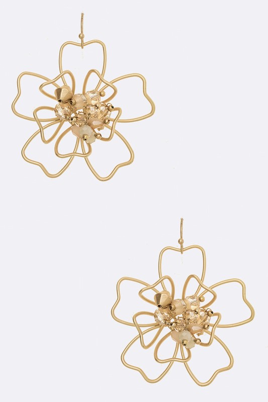 Wire Flower Earrings
