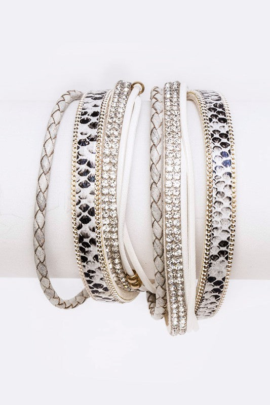 Mix Media Wrap Bracelet