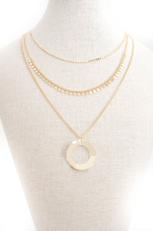 Multi Layered Choker Coin Necklace