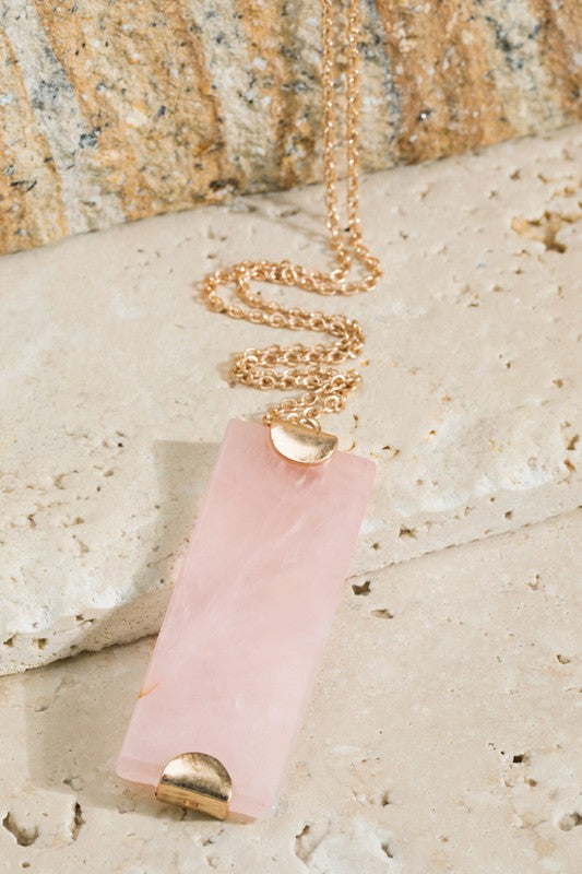 Pink Stone Necklace