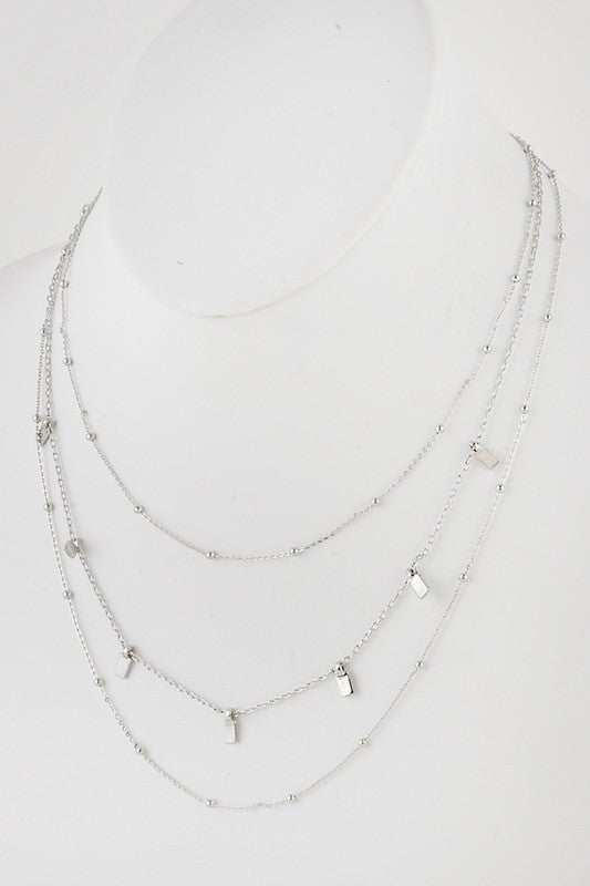Triple Chain Layered Necklace