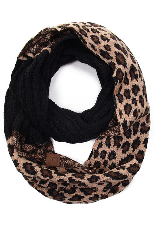 C.C Leopard Infinity Scarf
