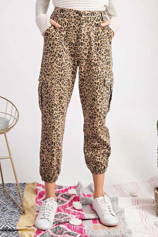 Leopard Cargo Pants