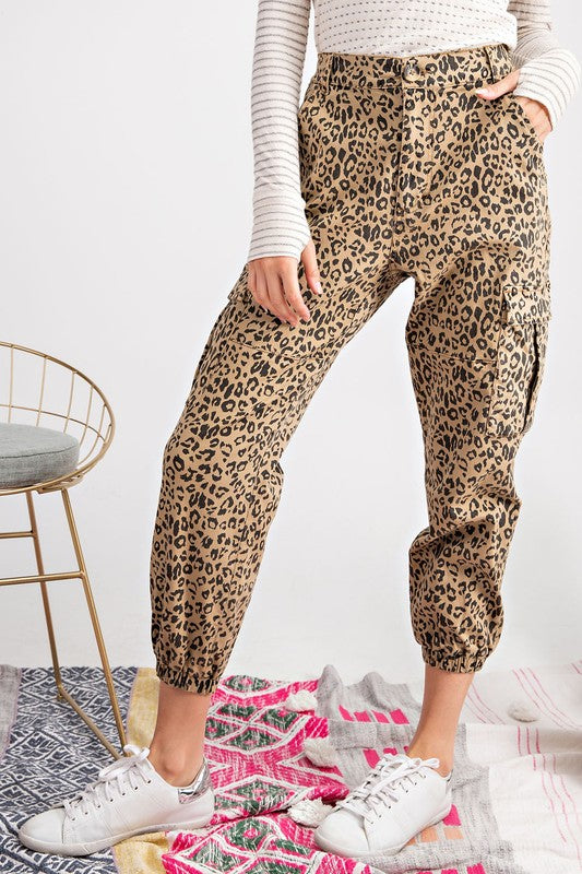 Leopard Cargo Pants