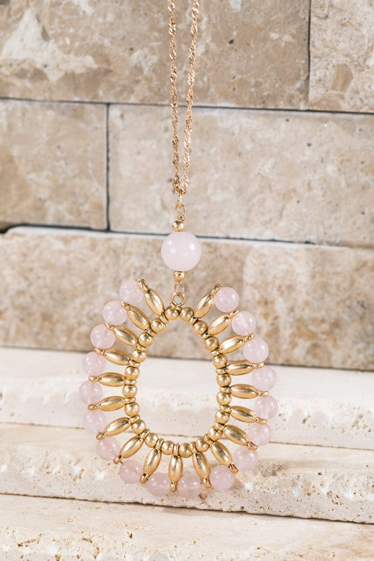 Beaded Teardrop Necklace
