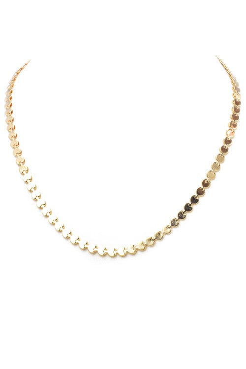 Multi Disc Necklace-Gold