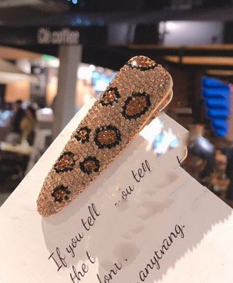 Rhinestone Leopard Hair Clip