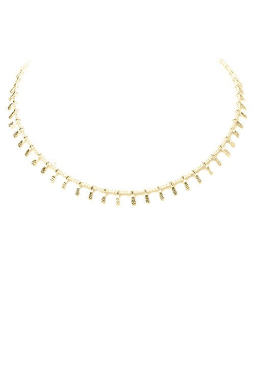 Gold Charm Choker Necklace