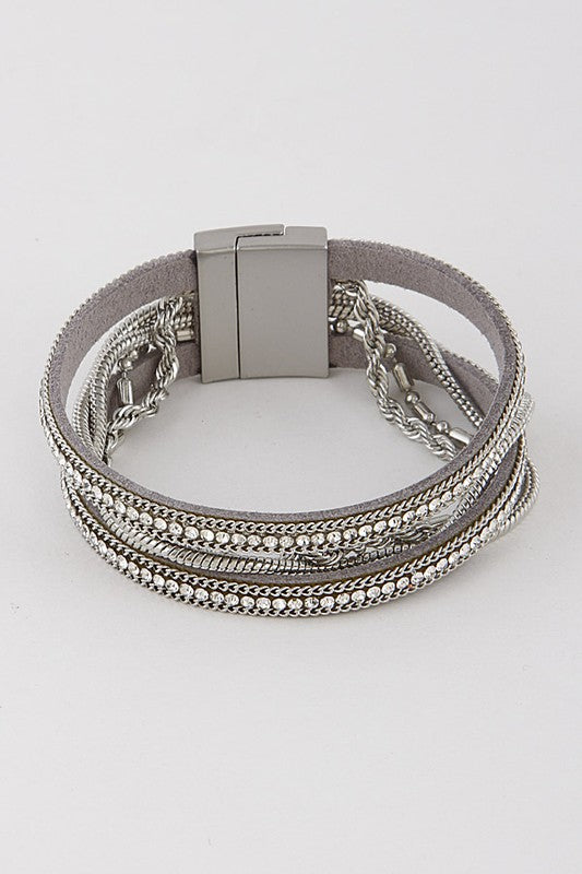 Multi Layered Silver Bracelet