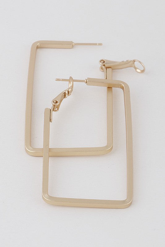 Rectangle Hoop Earrings