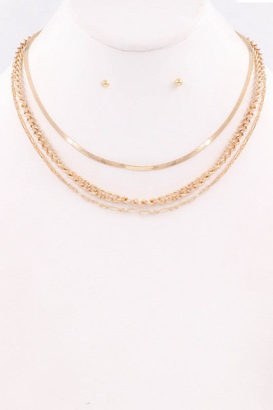 Gold Layered Chain Necklace