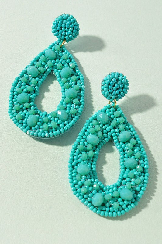 Bead Teardrop Earrings