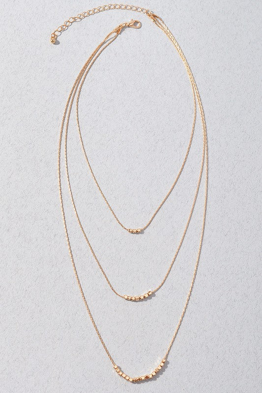 Layered Cube Bead Necklace
