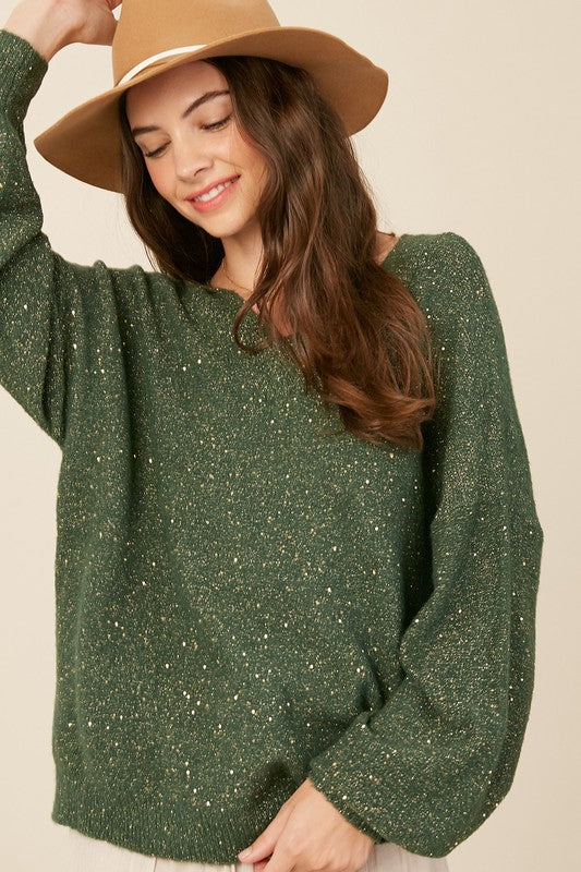 Gold Sequin Sweater