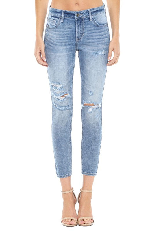 Bella Distressed Skinny Jeans-Cello