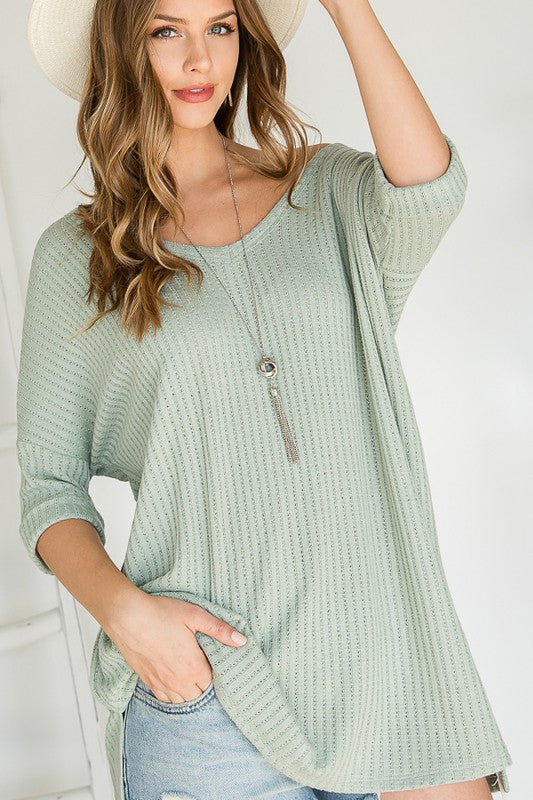 Whitney Waffle Top