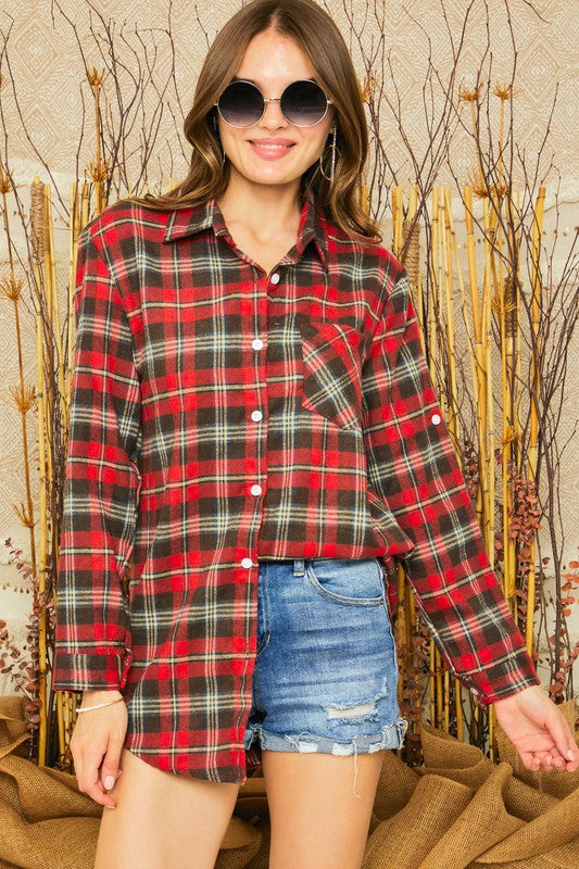 Red Flannel Top