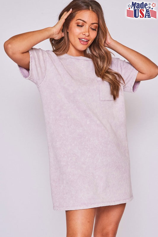 Mineral Washed T Shirt Dress