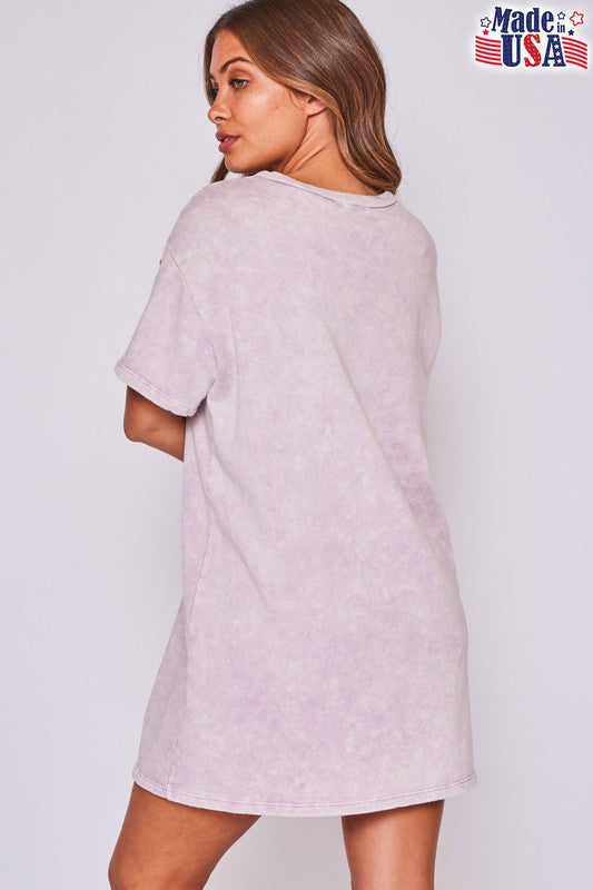 Mineral Washed T Shirt Dress
