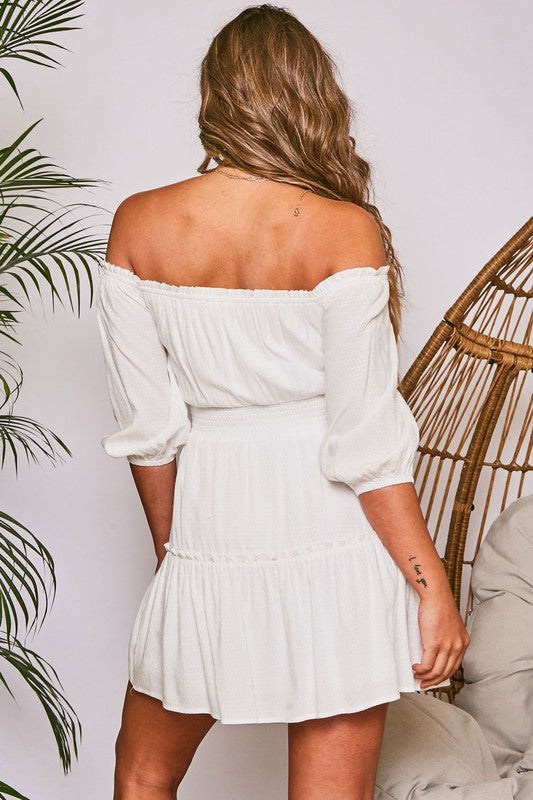 White Off The Shoulder Dress