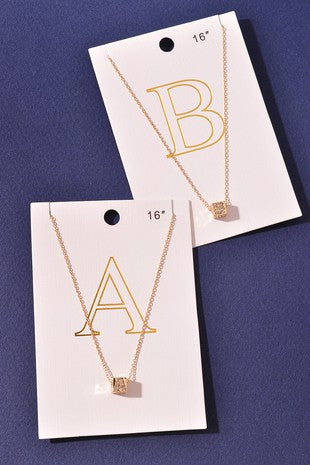 Cube Initial Necklaces