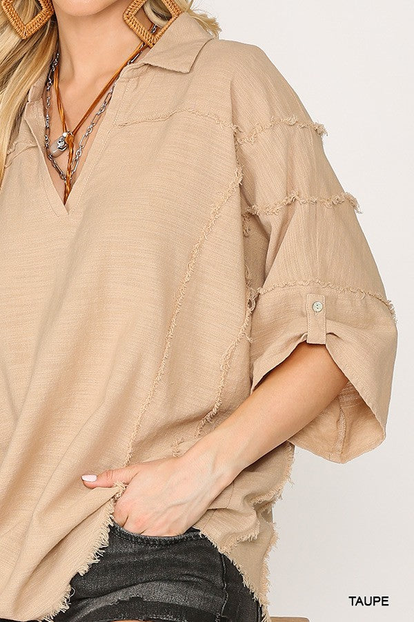 Taupe Loose Top