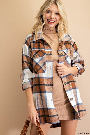 Mocha Plaid Shacket