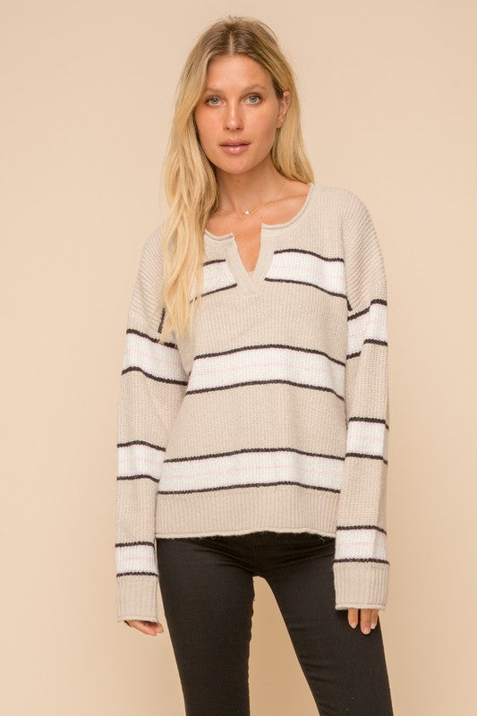 Blush Stripe Sweater