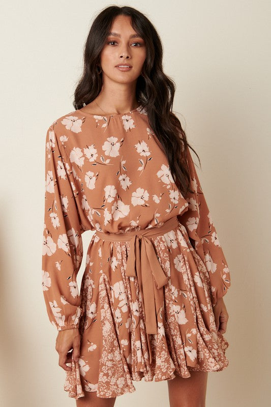Mauve Floral Dress