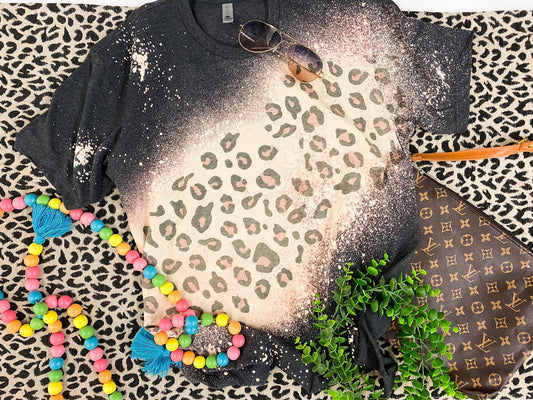 Bleach Leopard Across Tee