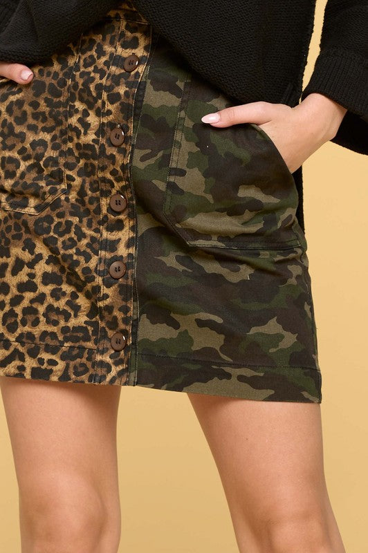 Leopard Camo Skirt