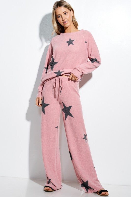 Pink Star Pajama Set