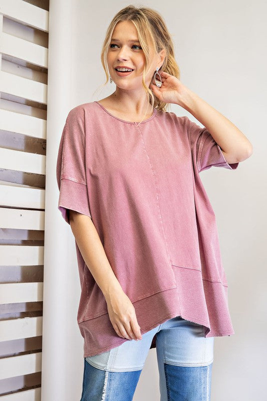 Rose Mineral Washed Top