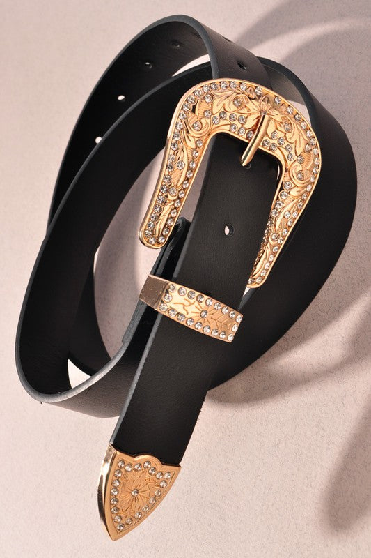 Rhinestone Buckle Belts